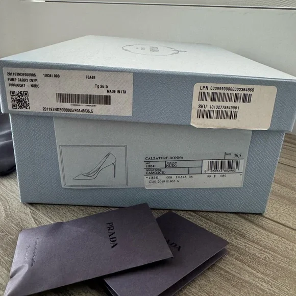 Prada Calzature Donna Suede Stiletto Nude Pumps - Picture 10 of 11